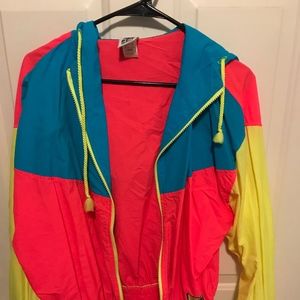Retro Neon Windbreaker